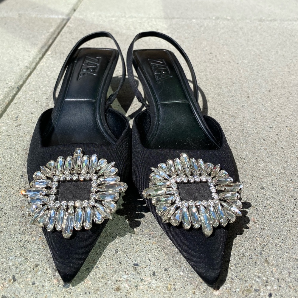 Zara size 38 sling back shoes for women